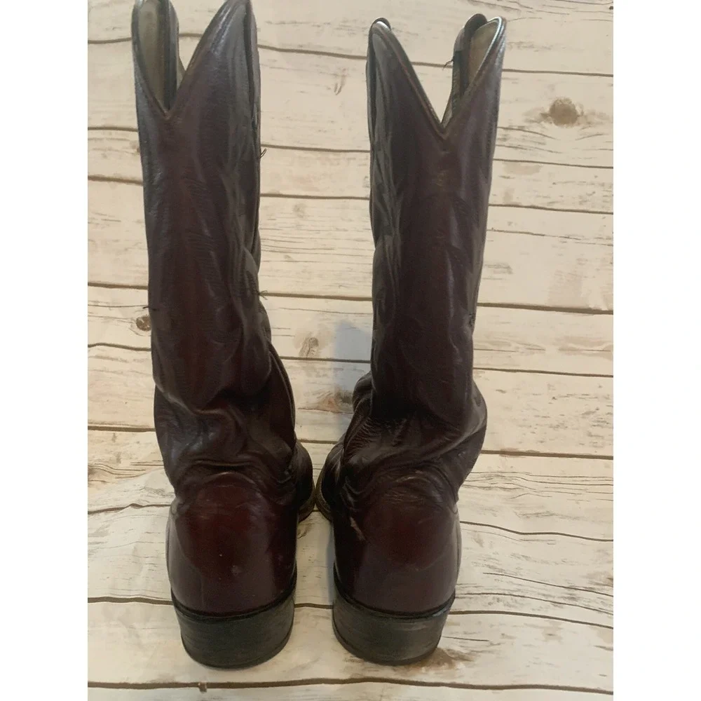 Dan Post Men's Cordovan 10  D‎ Leather Country/Western Boots #16773